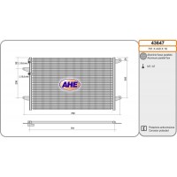 43647 AHE Конденсатор кондиціонера