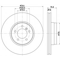8DD 355 128-381 HELLA PAGID Гальмівний диск