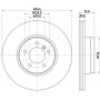 8DD 355 128-381 HELLA PAGID Гальмівний диск