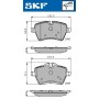 VKBP 80118 SKF Комплект гальмівних колодок дисковий гальм