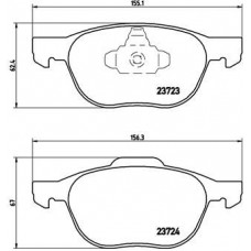 P 24 061 BREMBO Комплект гальмівних колодок дисковий гальм
