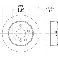 8DD 355 111-101 HELLA PAGID Гальмівний диск