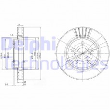 BG3187 DELPHI Гальмівний диск