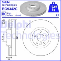 BG9342C DELPHI Гальмівний диск