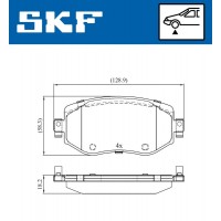 VKBP 80083 SKF Комплект гальмівних колодок дисковий гальм