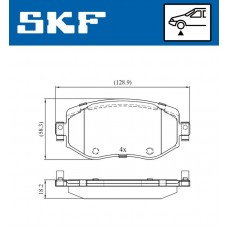 VKBP 80083 SKF Комплект гальмівних колодок дисковий гальм