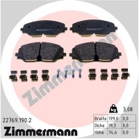 22769.190.2 ZIMMERMANN Комплект гальмівних колодок дисковий гальм