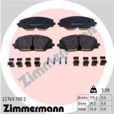 22769.190.2 ZIMMERMANN Комплект гальмівних колодок дисковий гальм