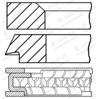 08-783700-00 GOETZE ENGINE Комплект поршневих кілець