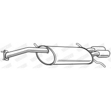 22262 WALKER Глушник вихлопних газів кінцевий