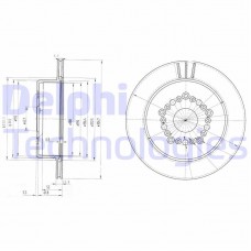 BG3230 DELPHI Гальмівний диск