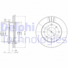 BG2632 DELPHI Гальмівний диск