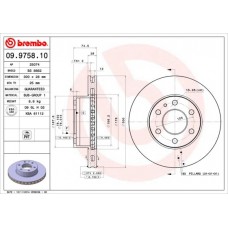 09.9758.10 BREMBO Гальмівний диск