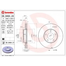 09.9464.21 BREMBO Гальмівний диск
