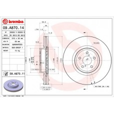 09.A870.11 BREMBO Гальмівний диск