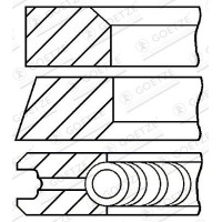 08-439100-00 GOETZE ENGINE Комплект поршневих кілець