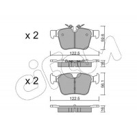 822-1122-0 CIFAM Комплект гальмівних колодок дисковий гальм