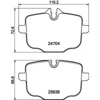8DB 355 024-921 HELLA PAGID Комплект гальмівних колодок дисковий гальм