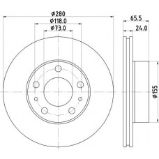 8DD 355 132-141 HELLA Гальмівний диск