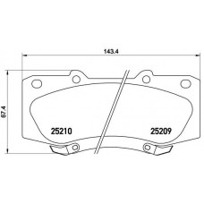 P 83 140 BREMBO Комплект гальмівних колодок дисковий гальм