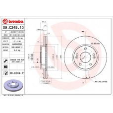 09.C249.11 BREMBO Гальмівний диск