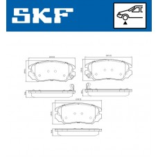 VKBP 80244 A SKF Комплект гальмівних колодок дисковий гальм