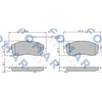 FO 935581 FOMAR Friction Комплект гальмівних колодок дисковий гальм