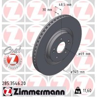 285.3546.20 ZIMMERMANN Гальмівний диск