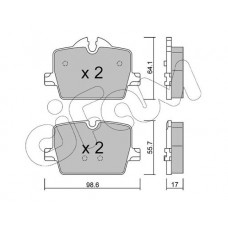 822-1265-0 CIFAM Комплект гальмівних колодок дисковий гальм