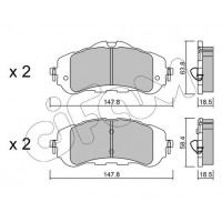 822-983-0 CIFAM Комплект гальмівних колодок дисковий гальм