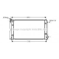 TOA2386 AVA QUALITY COOLING Радіатор охолодження двигуна