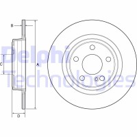 BG4558C DELPHI Гальмівний диск