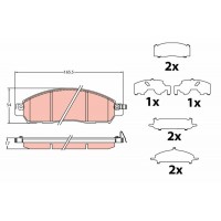 GDB2182 TRW Комплект гальмівних колодок дисковий гальм