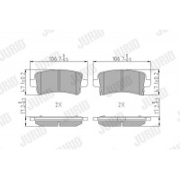 573313J JURID Комплект гальмівних колодок дисковий гальм