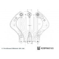 ADBP860165 BLUE PRINT Ричаг незалежної підвіски колеса, подвеска колеса