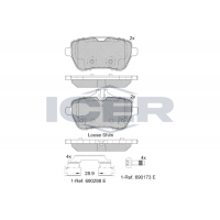 182076 ICER Комплект гальмівних колодок дисковий гальм