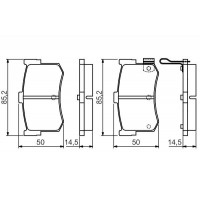 0 986 495 121 BOSCH Комплект гальмівних колодок дисковий гальм