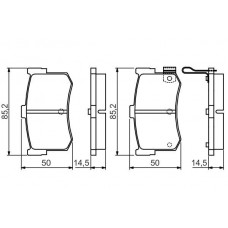 0 986 495 121 BOSCH Комплект гальмівних колодок дисковий гальм
