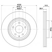 8DD 355 132-691 HELLA PAGID Гальмівний диск