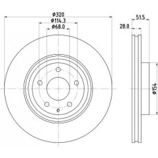 8DD 355 132-691 HELLA PAGID Гальмівний диск