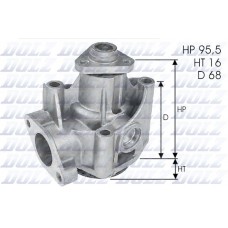 L135 DOLZ Водяний насос охолодження двигуна