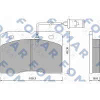 FO 628281 FOMAR Friction Комплект гальмівних колодок дисковий гальм