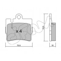 822-597-0 CIFAM Комплект гальмівних колодок дисковий гальм