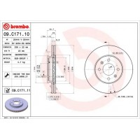 09.C171.11 BREMBO Гальмівний диск