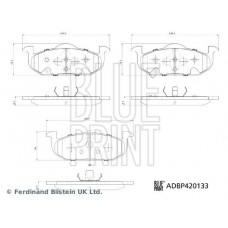 ADBP420133 BLUE PRINT Комплект гальмівних колодок дисковий гальм