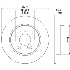 8DD 355 114-181 HELLA PAGID Гальмівний диск