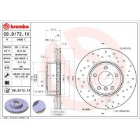 09.9172.1X BREMBO Гальмівний диск