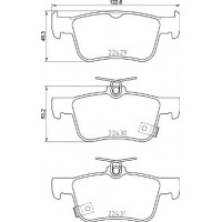 P 28 089 BREMBO Комплект гальмівних колодок дисковий гальм