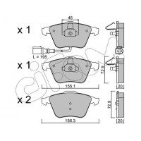 822-549-4 CIFAM Комплект гальмівних колодок дисковий гальм