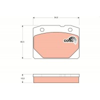 GDB140 TRW TRW LADA Гальмівні колодки дискові 2105 80-87